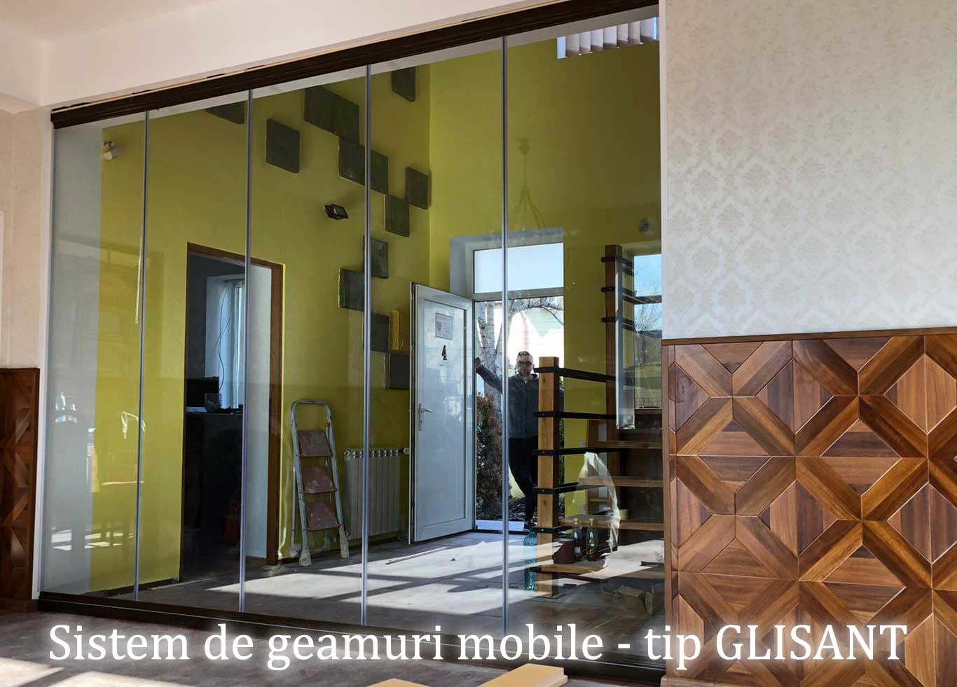 Sistem de geamuri pentru inchideri terase si balcoane - tip GLISANT